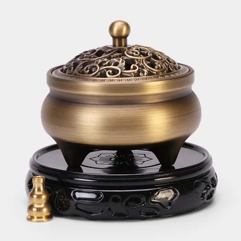 Ķīniešu Stilā Zen Vīraks Degļu Smarža Difuzoru Vara Tibetā Vīraka Turētājs Garīgo Meditācijas Incensario Mājas Dekoru DA60XXL