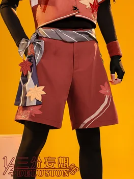Anime Spēle Genshin Ietekmes Kiryu Kazuha Kaedehara Uzvalks Puse Dienas Fashin Vienādu Cosplay Tērpu Halloween Vīriešiem ping 2021
