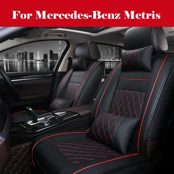 Luksusa PU Ādas Automašīnu Sēdekļu Pārvalki Sit Spilvenu Aizsargātu Uzstādīt Auto Piederumi 5-Sēž car styling Par Mercedes-Benz Metris