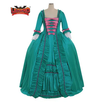 Marie Antoinette Kleita Kleita Rokoko ir 18. Gadsimta rokoko stila kleita zaļā kleita pasūtījuma