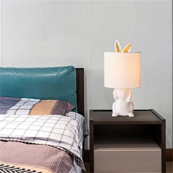 OUTELA Sveķi, Galda Lampas Modernās Radošo Baltā Truša Abažūrs LED Galda Gaismas Mājas viesistabā