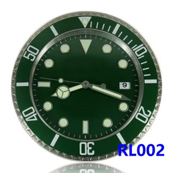 RLX GMT-MASTER II sienas pulkstenis mūsdienu dizaina augstas kvalitātes luksusa zīmolu nerūsējošā tērauda gaismas sejas kalendāri FT-RLX-GMT006